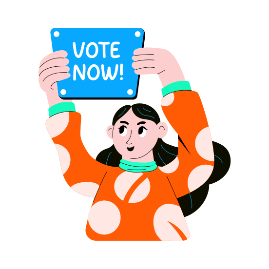 Voting, Election, Democracy, Participating, Community illustration