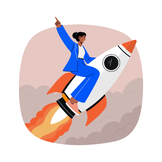 Business Boost, Profit, Launch, Startup, Success illustration