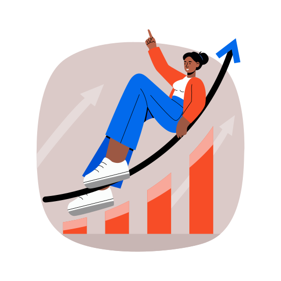 Financial Growth, Increment, Boost, Prosperity, Business illustration