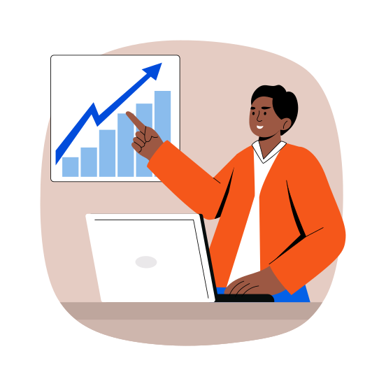 Growth Analysis, Chart, Presentation, Graph, Strategy illustration