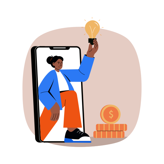 Ideation, Innovation, Creativity, Inspiration, Strategy illustration