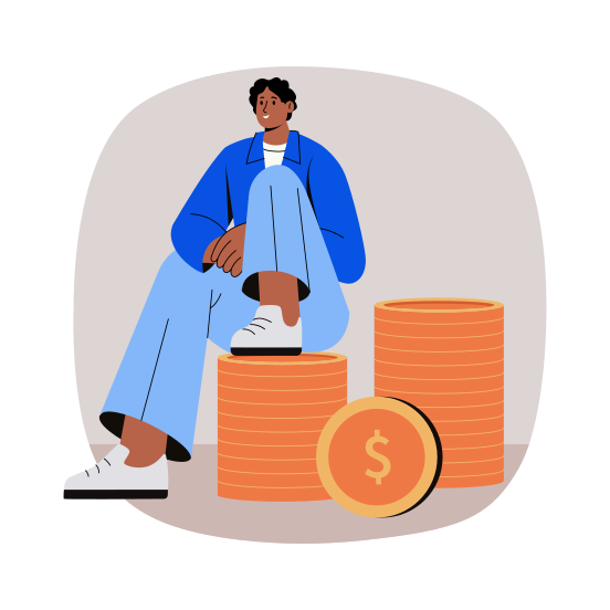 Investment, Business, Trading, Money, Coins illustration