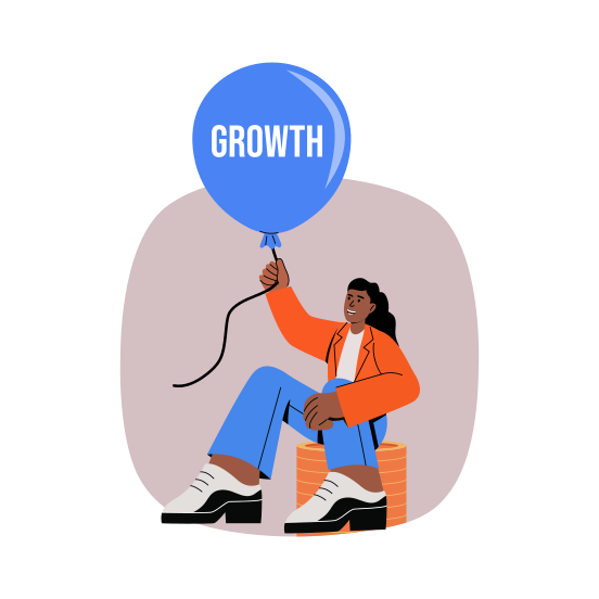 Investment Growth, Money, Success, Development, Profit illustration