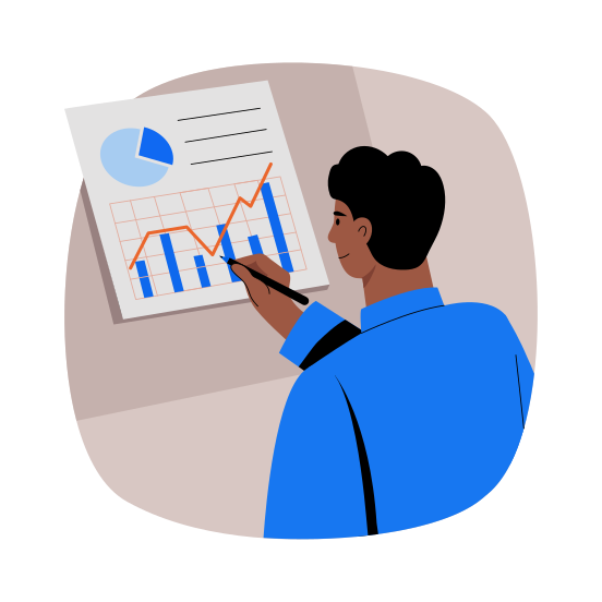 Market Analysis, Strategy, Business, Graph, Chart illustration