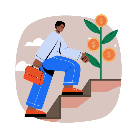 Money Growth, Prosperity, Increment, Investment, Finance illustration