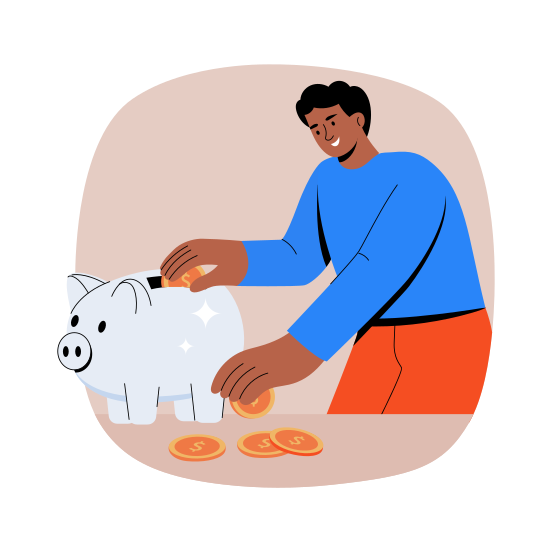 Piggy Bank, Savings, Money, Coins, Cash illustration