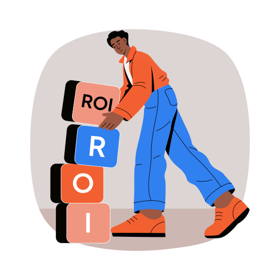 Roi, Finance, Stacking, Business, Marketing illustration