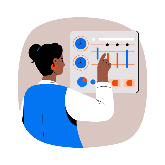 Scheduling, Management, Planning, Dashboard, Analysis illustration
