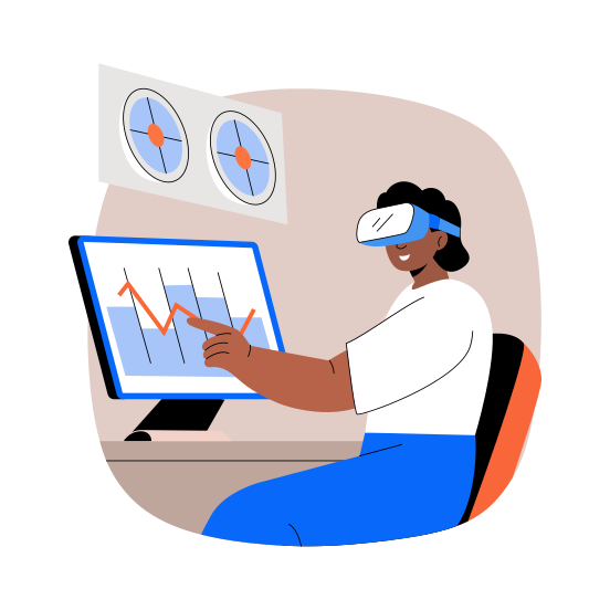 Virtual Plan, Headset, Vr, Strategy, Interface illustration