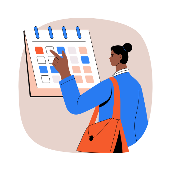 Work Schedule, Calendar, Planning, Organizing, Productivity illustration