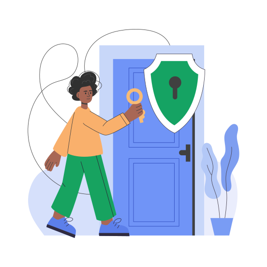 Apartment Insurance, Property, Home, Door, Assurance illustration