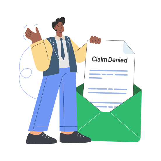 Denied Claim, Rejection, Insurance, Invalid, Refusal illustration