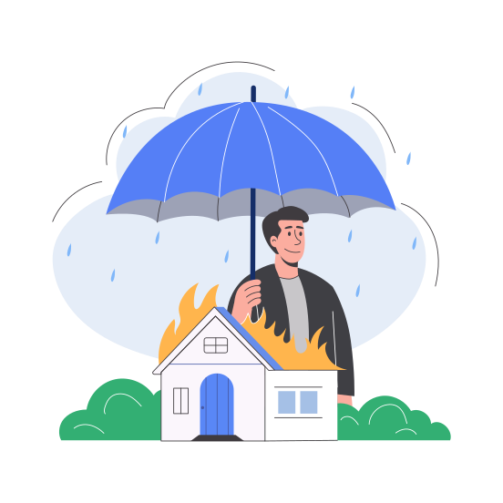 Fire Insurance, Burning, Home, Emergency, Flaming illustration