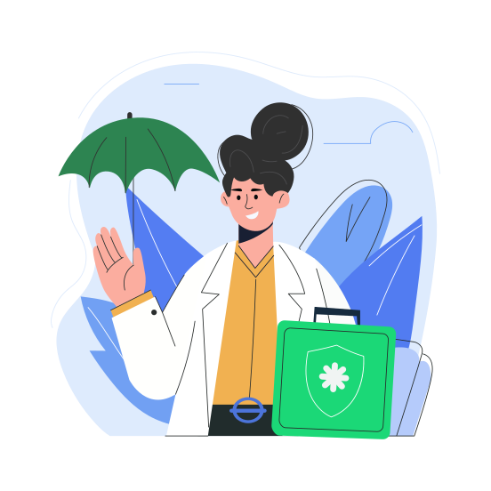 Health Coverage, Benefits, Medical, Doctor, Assurance illustration