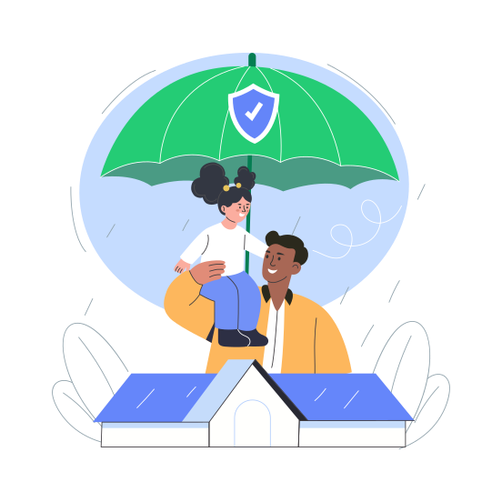 House Protection, Residential, Property, Safety, Assurance illustration