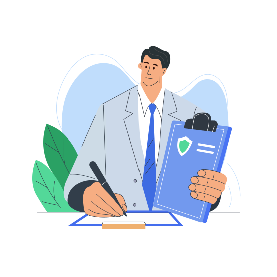 Insurance Paperwork, Document, Contract, Agreement, Signing illustration