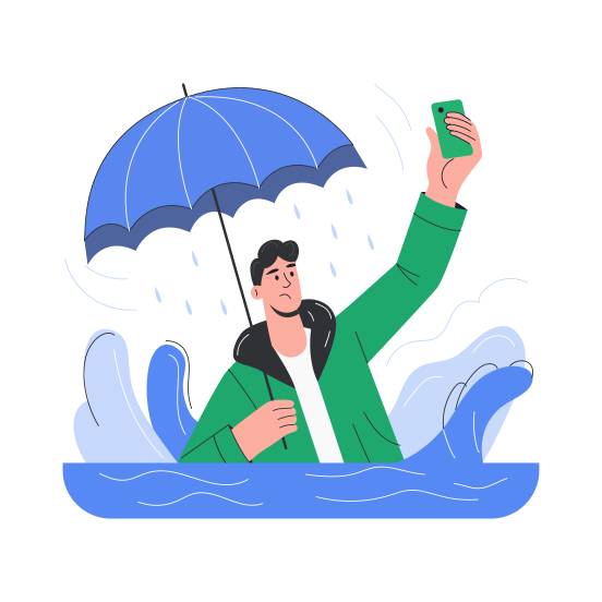 Life Insurance, Flood, Crisis, Coverage, Emergency illustration