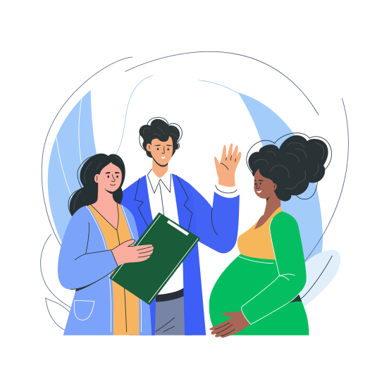 Maternity Insurance, Pregnancy, Healthcare, Medical, Assurance illustration