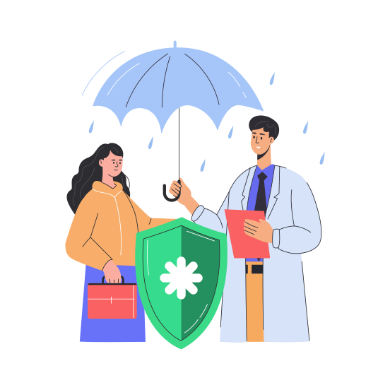 Medical Insurance, Patient, Claiming, Assurance, Finance illustration