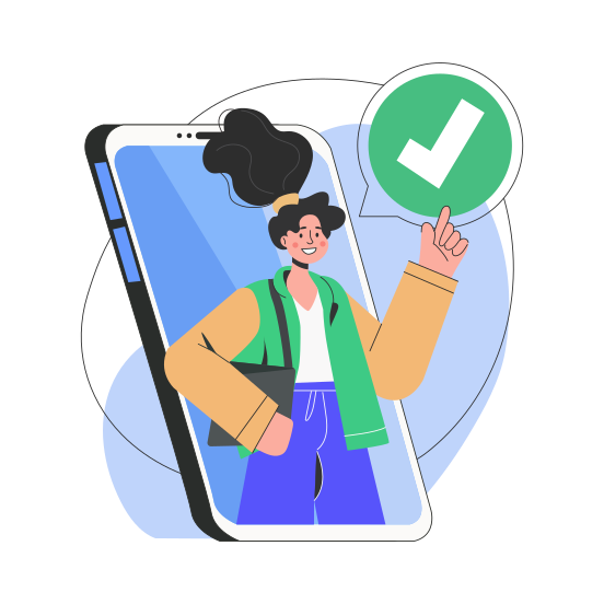 Mobile Notification, Alert, Verified, Message, Secure illustration