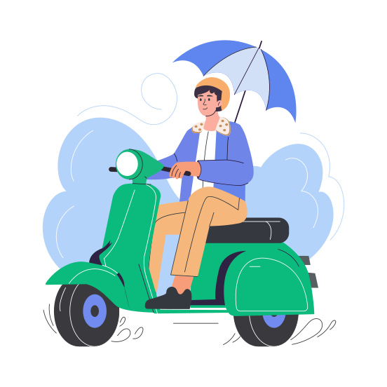 Vehicle Insurance, Scotty, Transport, Travel, Assurance illustration