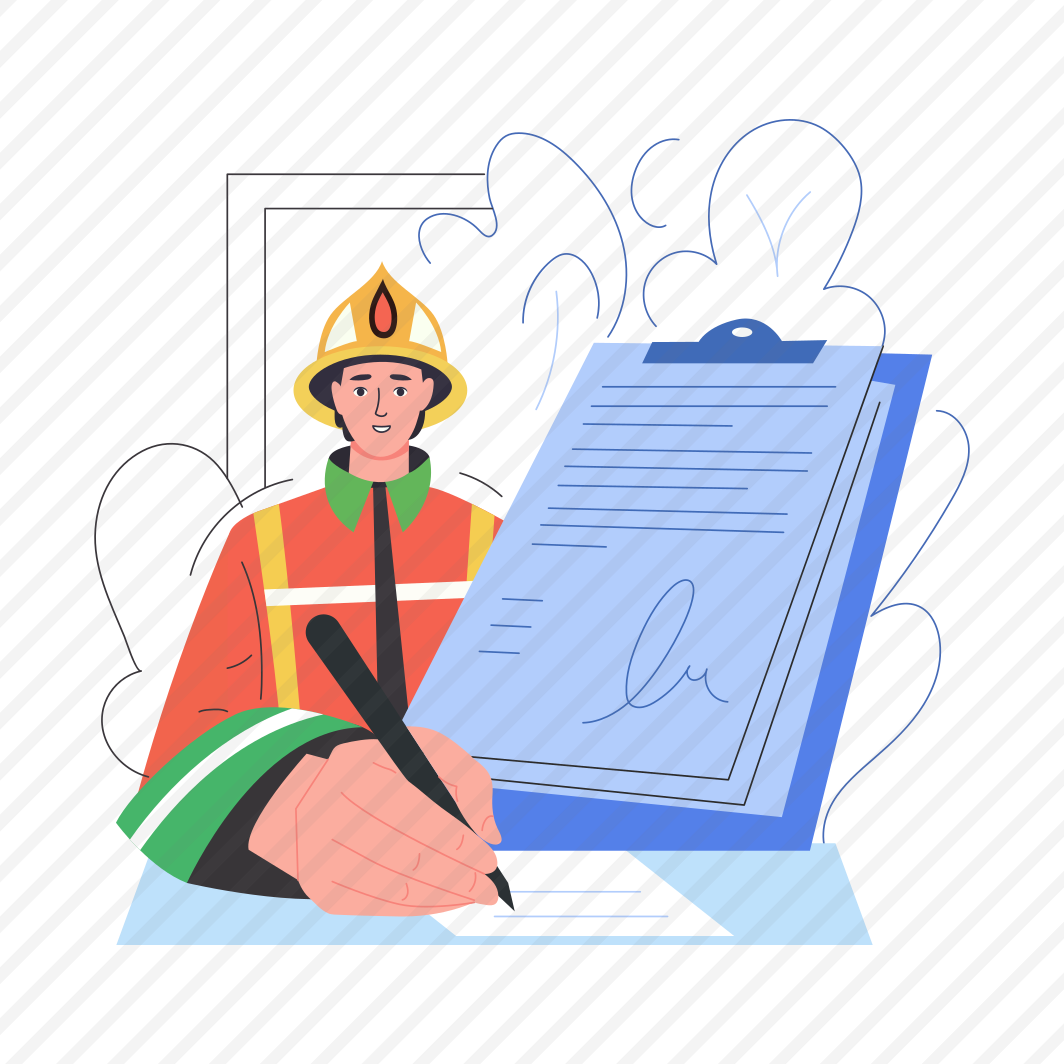 Workplace Compensation, Firefighter, Claiming, Signing, Document preview