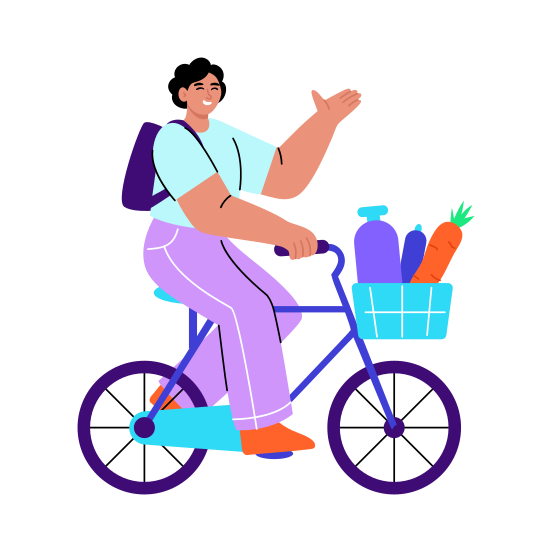 Going University, Student, Cycling, Transport, Vehicle illustration