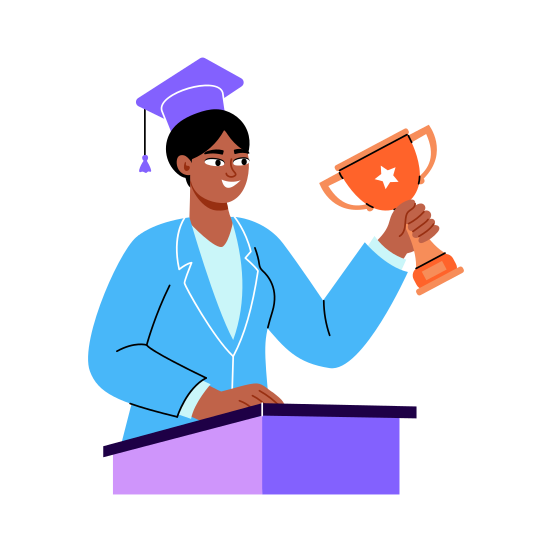 Graduation Day, Ceremony, Graduated, Achievement, Recognition illustration