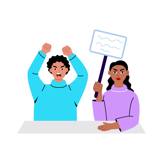 Protest, Activism, Demonstration, Demanding, Freedom illustration