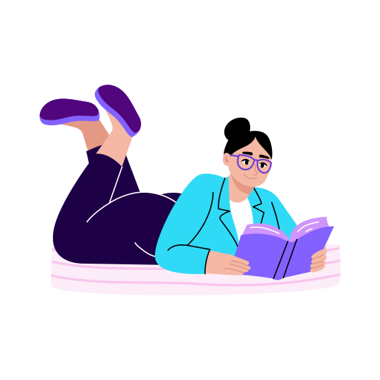 Reading, Book, Learning, Studying, Education illustration