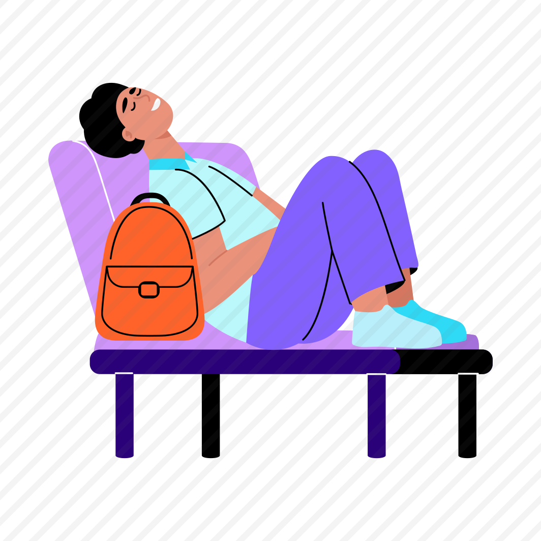 Relaxing, Resting, Sitting, Tired, Student preview