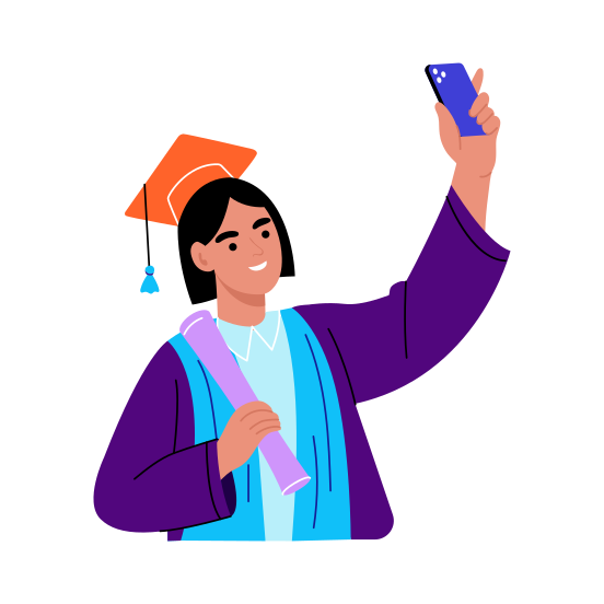 Selfie, Taking Picture, Capturing, Photography, Graduate Student illustration