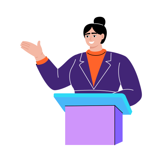Speech, Speaker, Oration, Conference, Student illustration