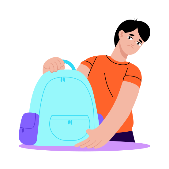 Student Bag, Backpack, School Bag, Knapsack, Rucksack illustration