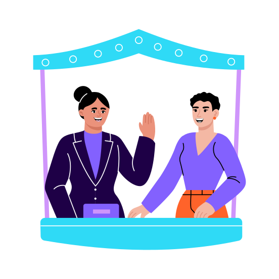 Student Festival, Event, Celebration, Selling, Vendor illustration