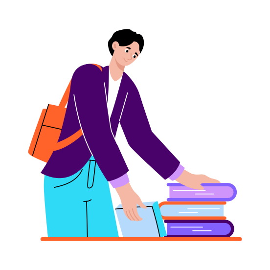 Taking Books, Knowledge, Handbooks, Academic, Student illustration