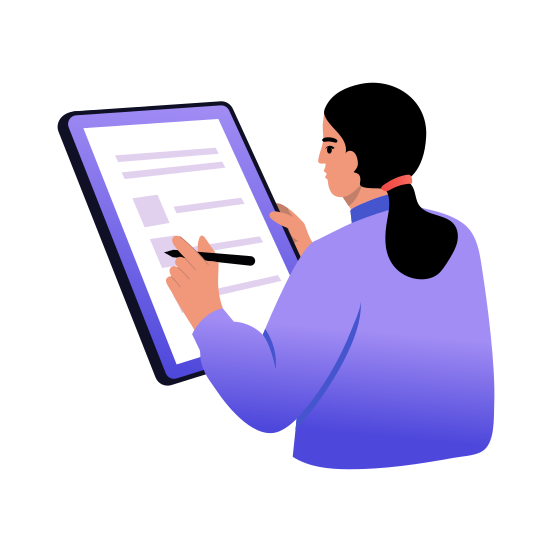 Online Exam, Assessment, Evaluation, Test, Study illustration