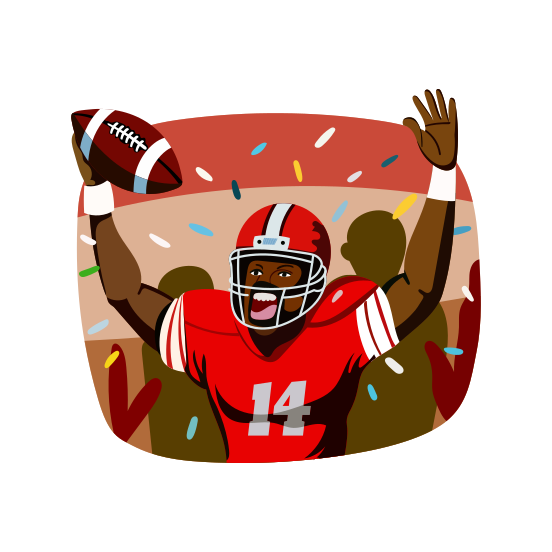 American Sport, Football, Gridiron, Game, Match illustration