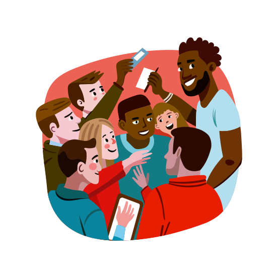 Autograph, Fans, Supporters, Player, Celebrity illustration