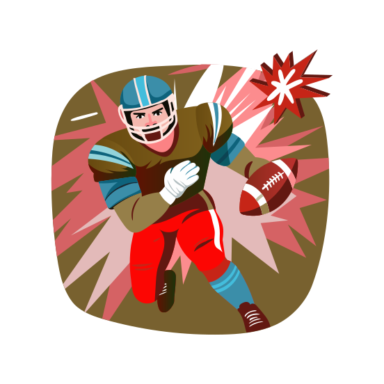 Ball Sport, Gridiron, Game, Athlete, Player illustration