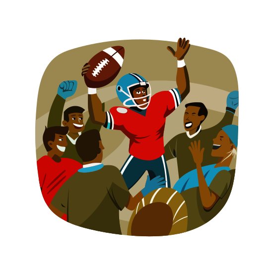 Touchdown, Game, Sport, Match, Gridiron Football illustration