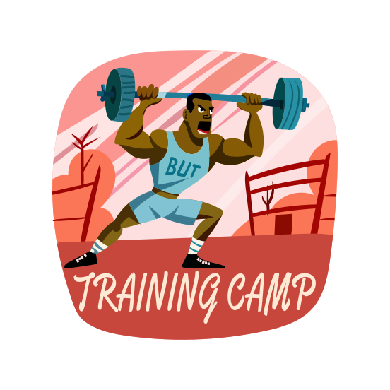 Training Camp, Gym, Fitness, Exercise, Bodybuilding illustration