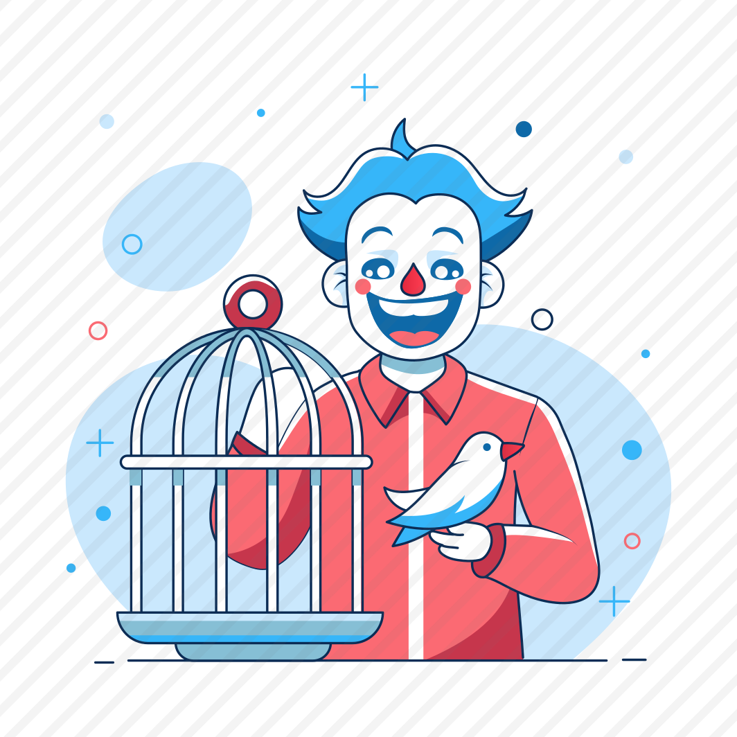 Clown Bird, Performer, Pet, Cage, Happy preview