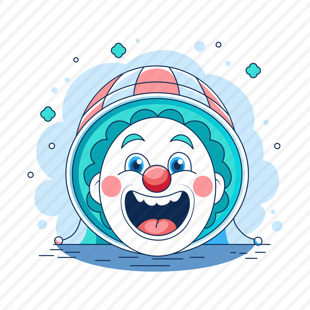Clown Face, Buffoon, Funny, Cartoon, Laughing preview