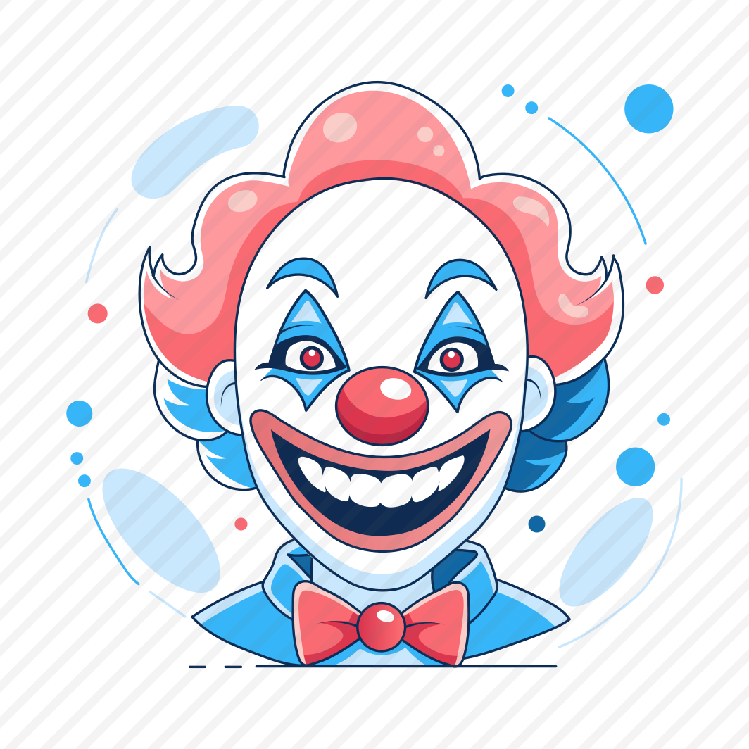 Clown Smile, Buffoon, Jester, Circus Character, Funny preview