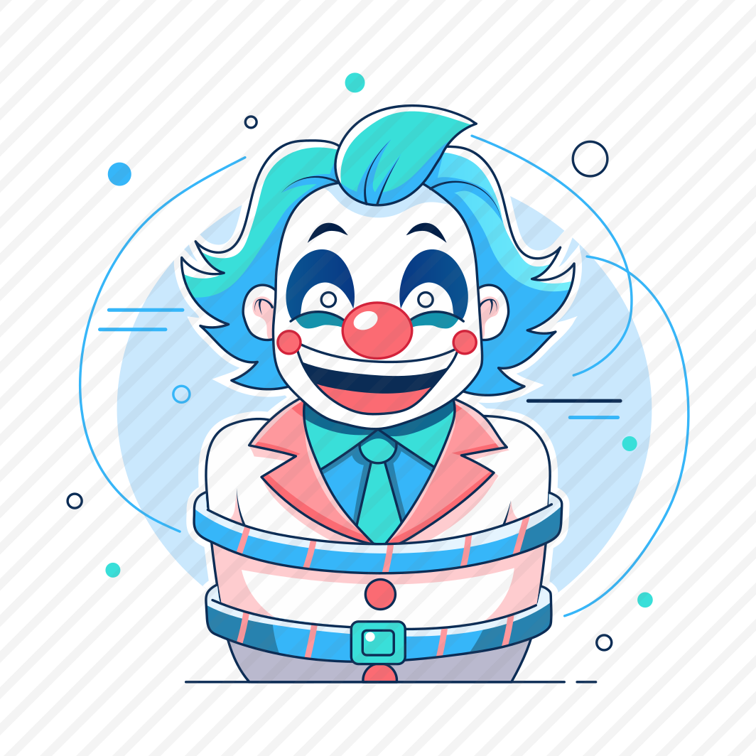 Clown Trick, Bound, Tied, Buffoon, Circus Trick preview