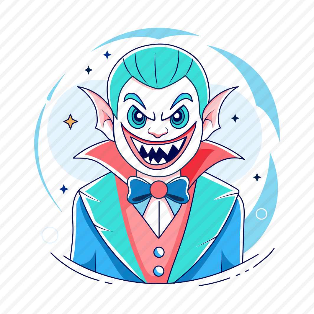 Clown Vampire, Halloween, Character, Scary, Haunted preview