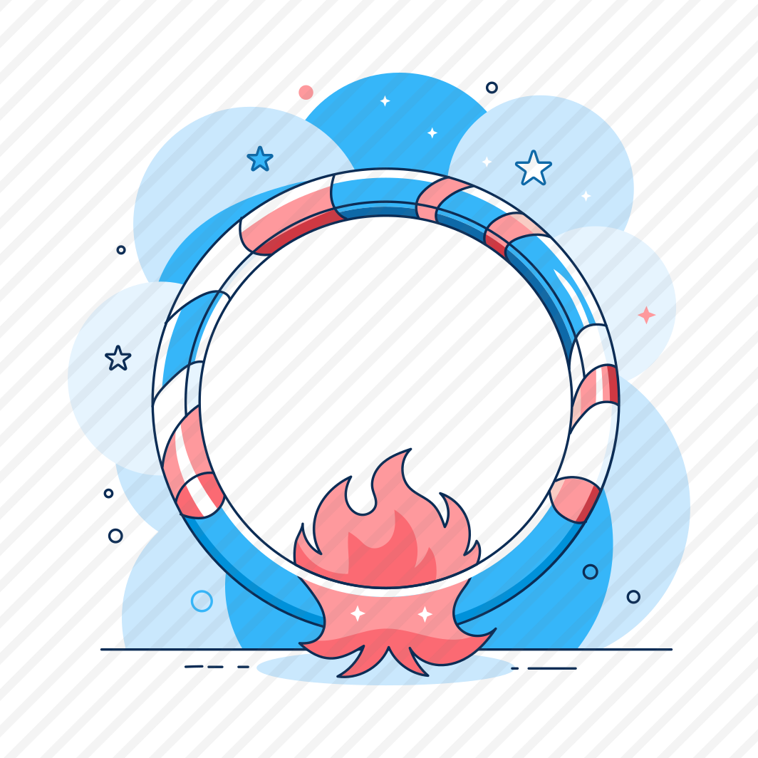 Fire Ring, Circus Trick, Equipment, Burning, Fire preview