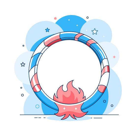Fire Ring, Circus Trick, Equipment, Burning, Fire illustration