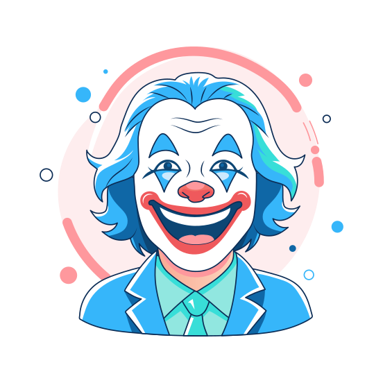Funny Joker, Laugh, Happy, Character, Cartoon illustration